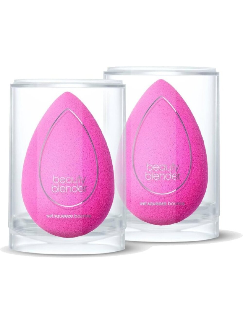 Vegan Pink Makeup Sponges - Set of 2, Flawless Application & Blending Tool